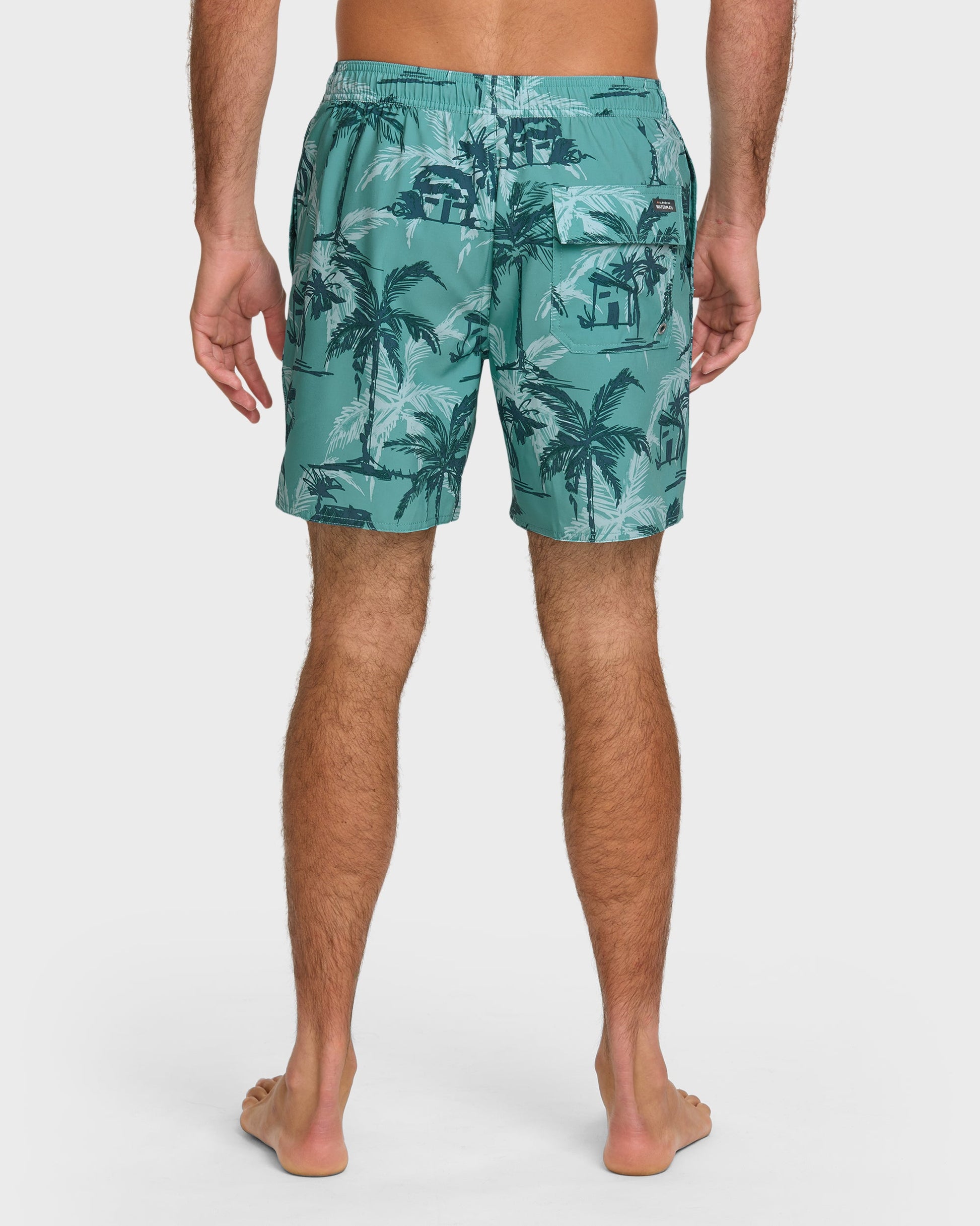 Waterman Off The Grid 17" Swim Trunks - Aqua Aqua Quick Silver