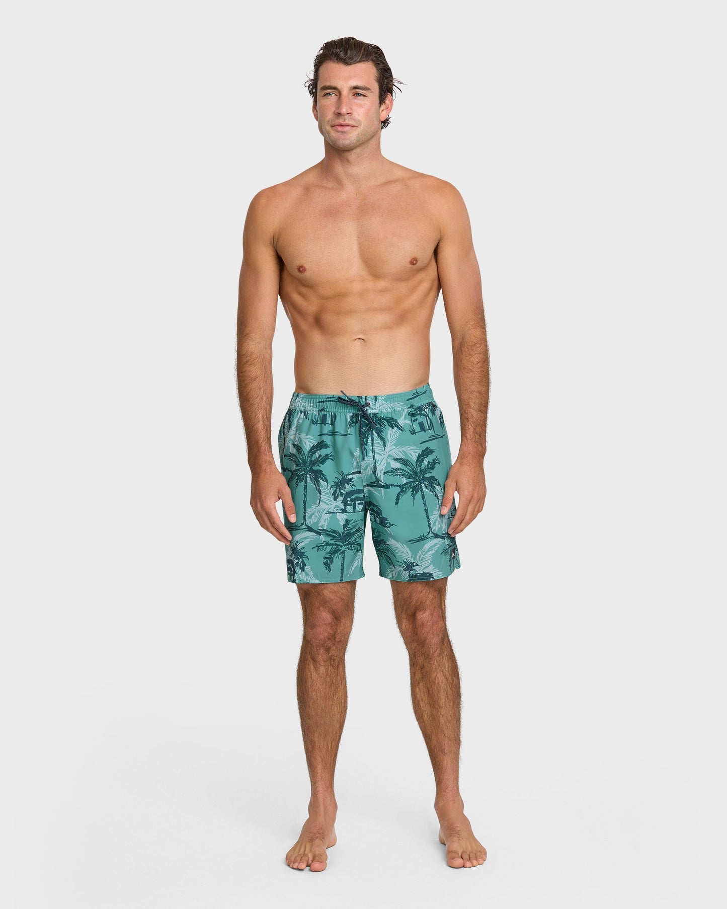 Waterman Off The Grid 17" Swim Trunks - Aqua Aqua Quick Silver