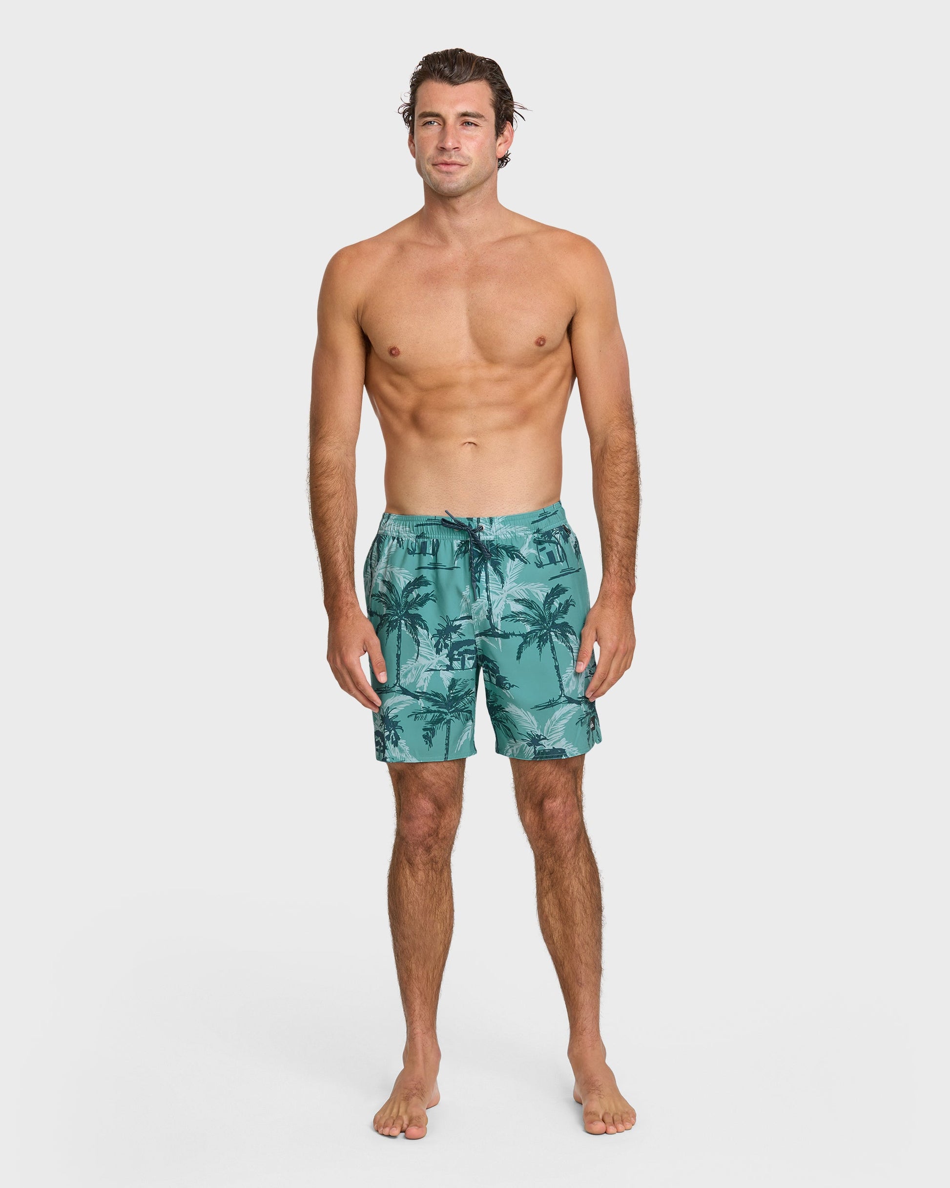 Waterman Off The Grid 17" Swim Trunks - Aqua Aqua Quick Silver