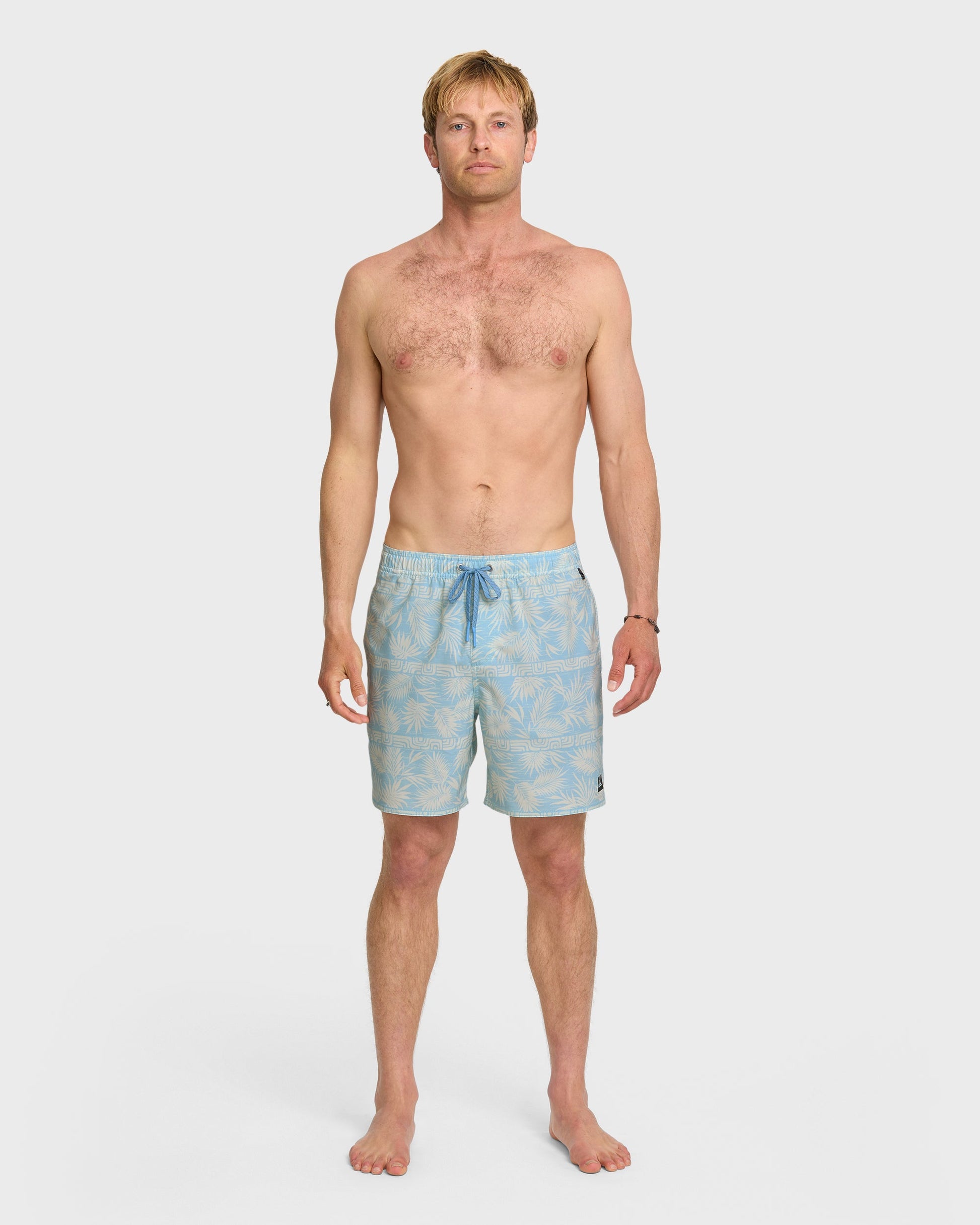 Waterman Fern Garden 17" Swim Trunks - Beach Blue Beach Blue Quick Silver