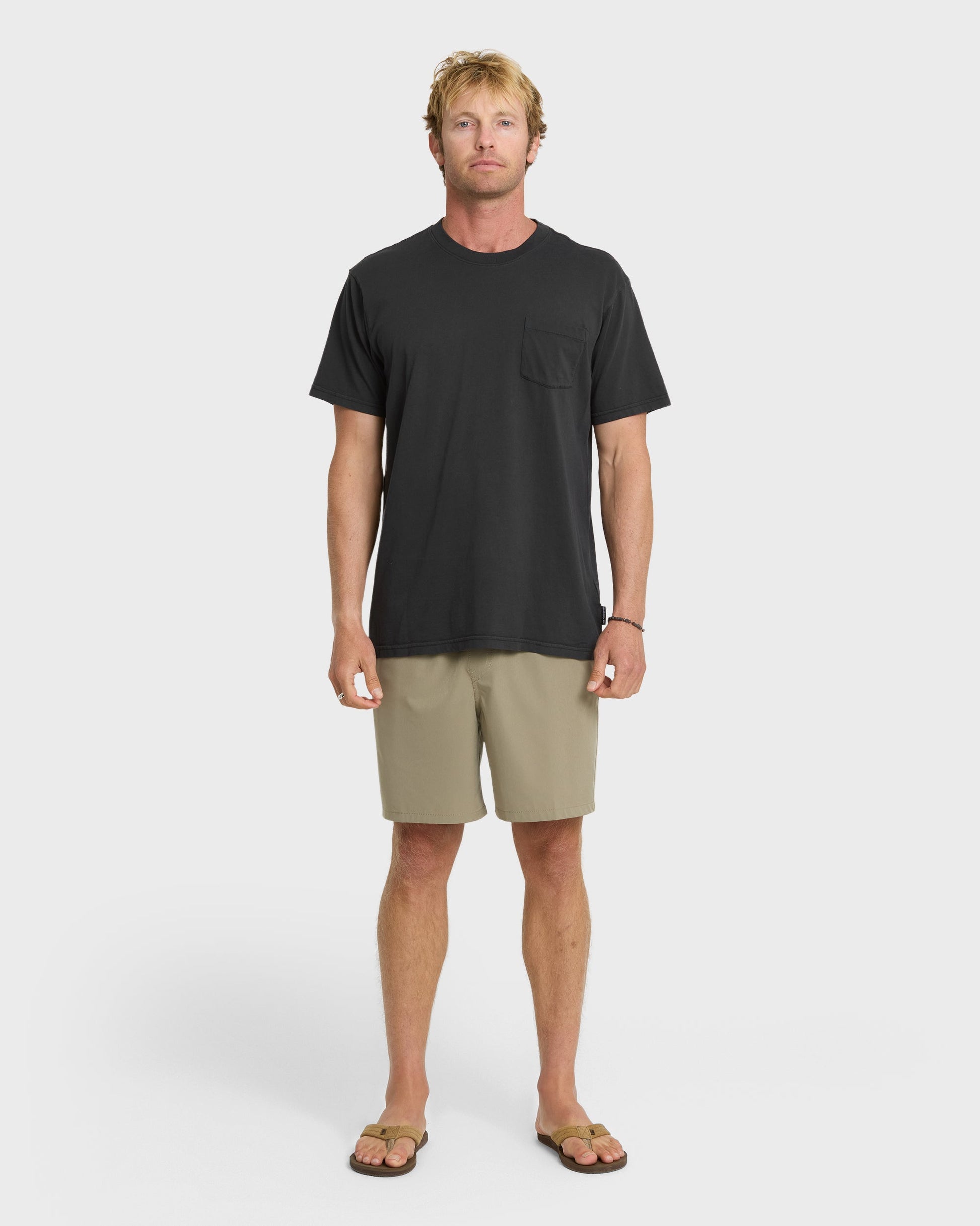 Saltwater Pocket Tee - Black Black Quick Silver