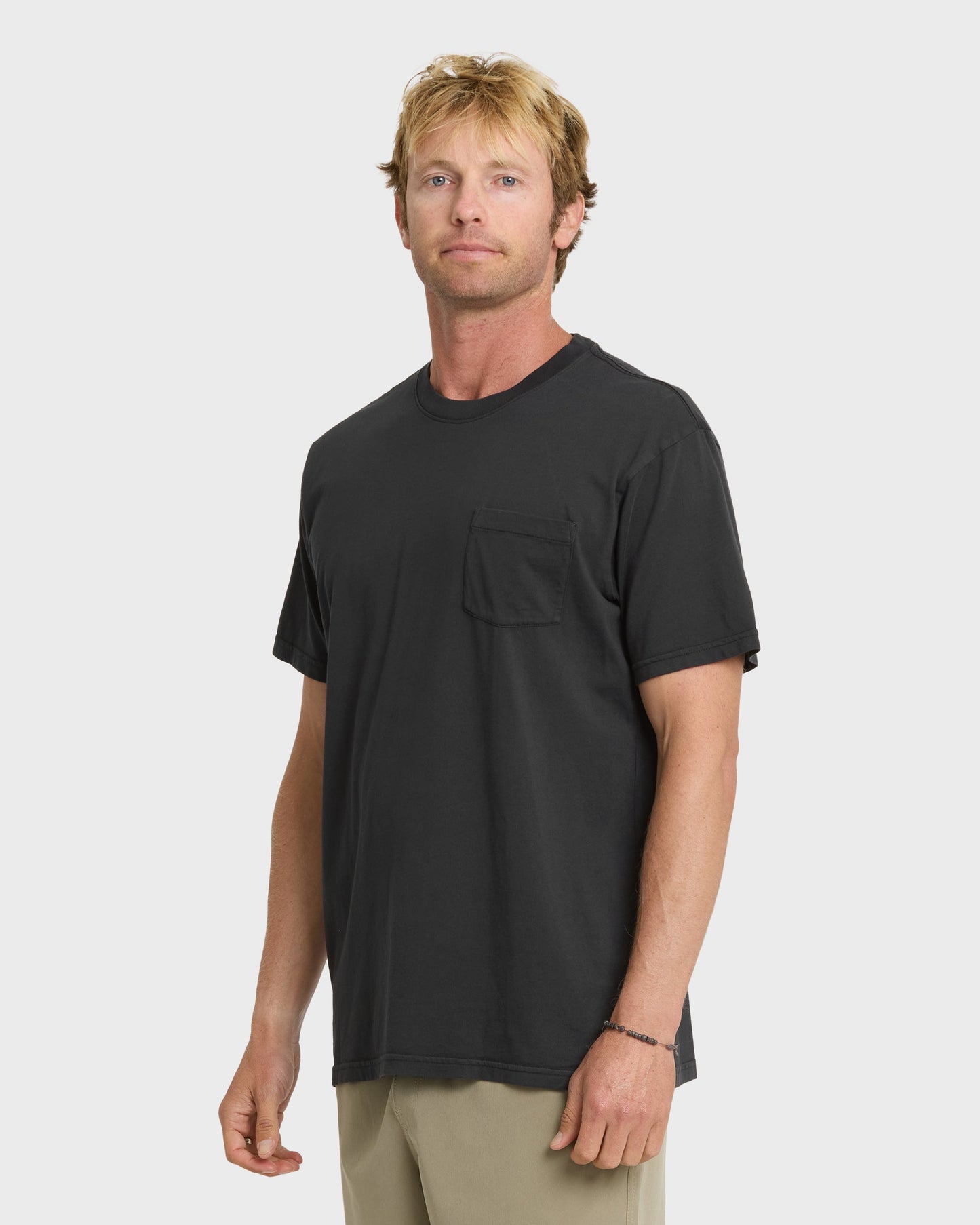 Saltwater Pocket Tee - Black Black Quick Silver