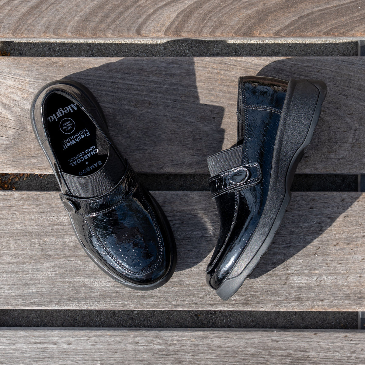 Alegria Janna Black Tie Shoe