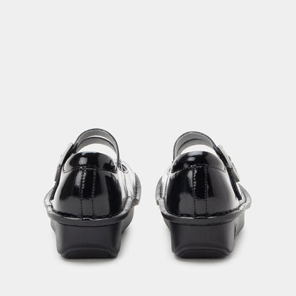 Alegria Paloma Black Crinkle Mary Jane