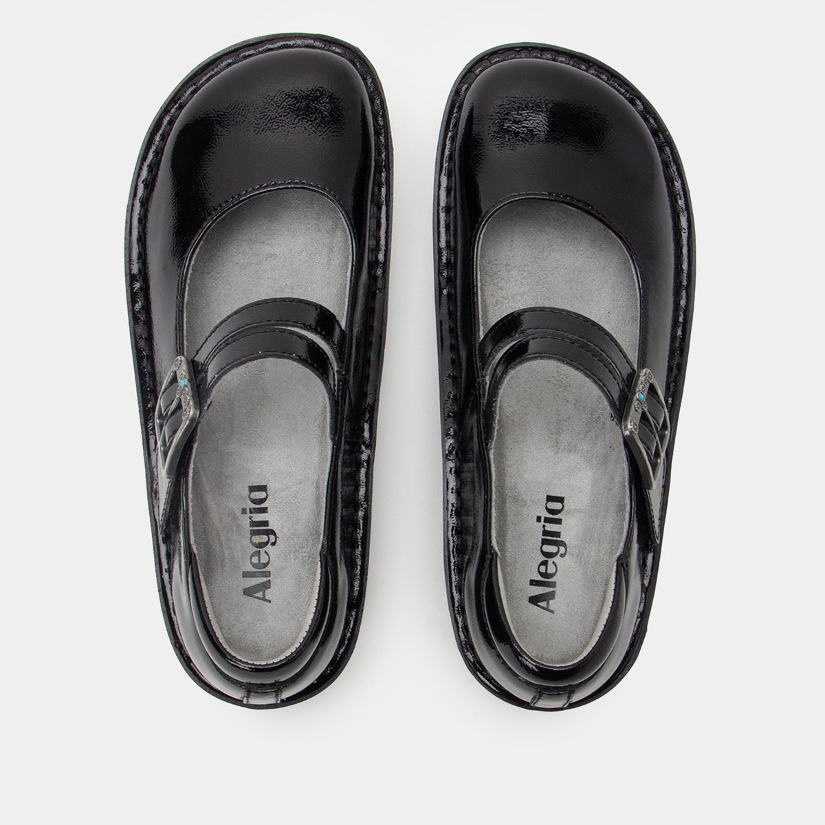Alegria Paloma Black Crinkle Mary Jane