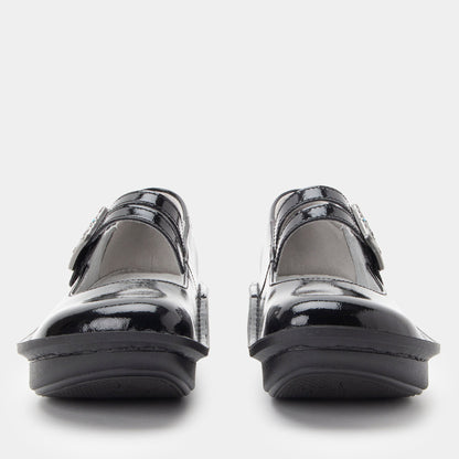 Alegria Paloma Black Crinkle Mary Jane