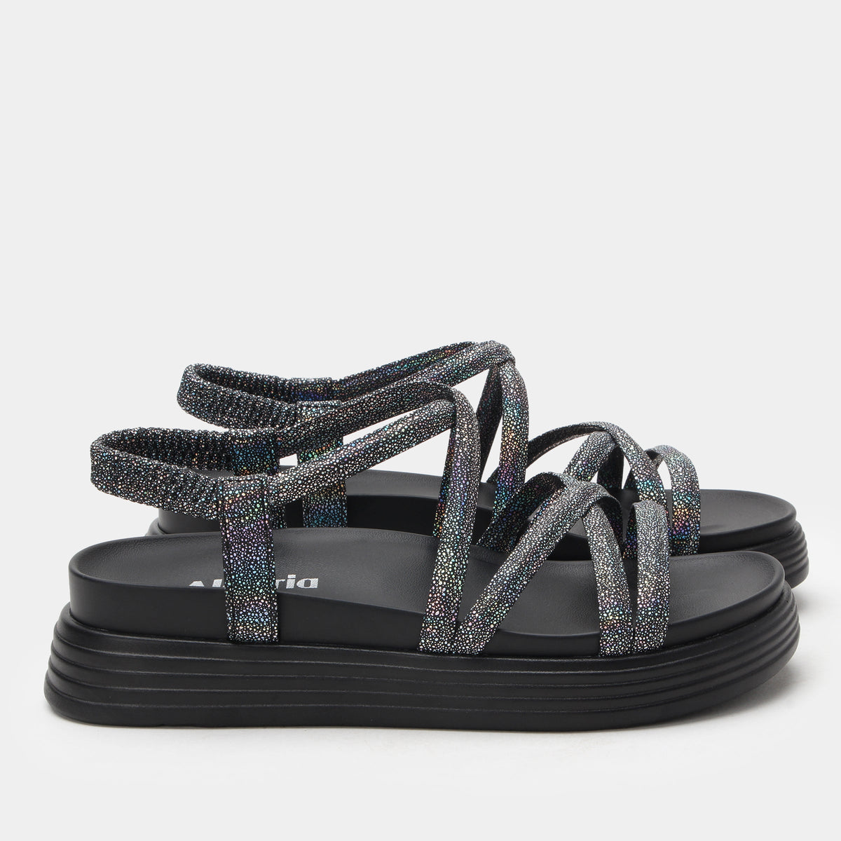 Alegria Audie Phosphorescence Black Sandal
