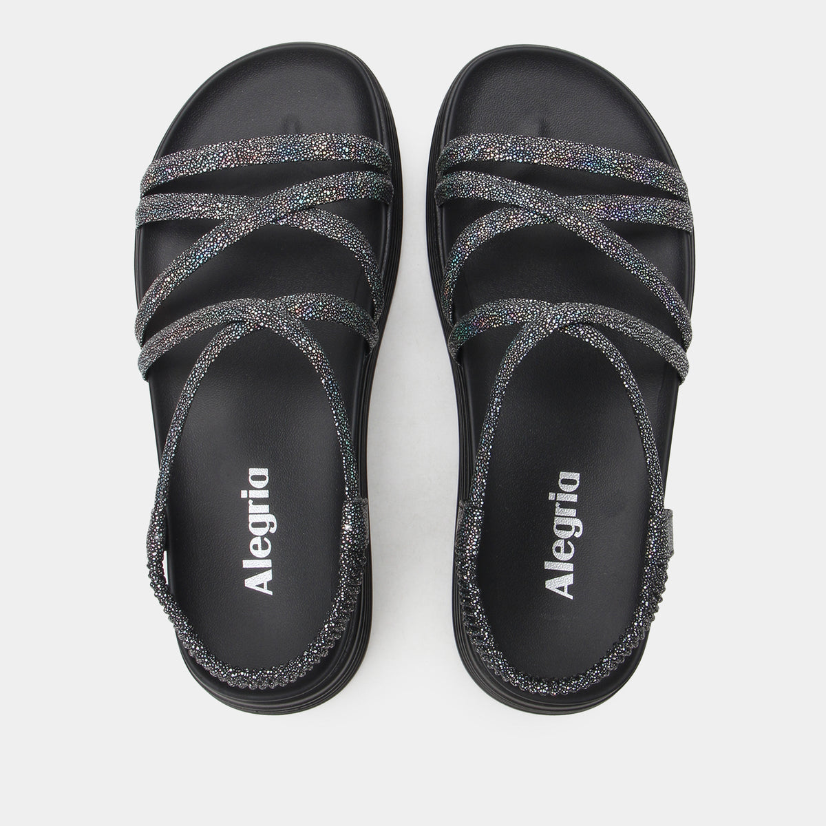 Alegria Audie Phosphorescence Black Sandal