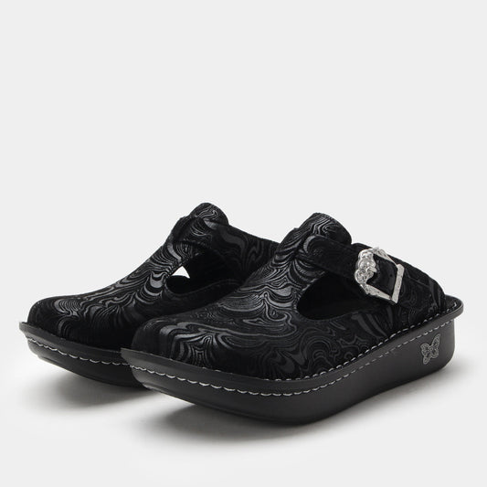 Alegria Classic Swirling Black Shoe