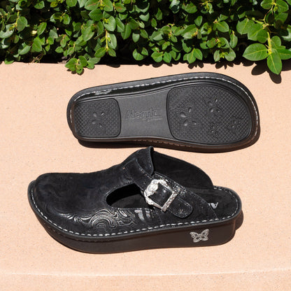 Alegria Classic Swirling Black Shoe