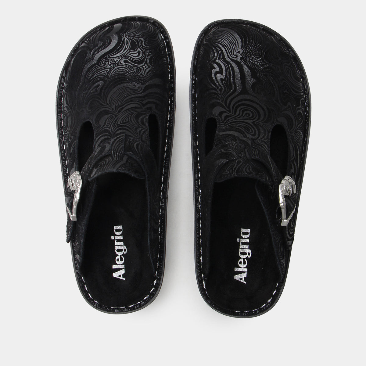 Alegria Classic Swirling Black Shoe