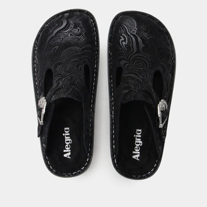 Alegria Classic Swirling Black Shoe