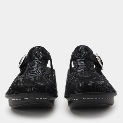 Alegria Classic Swirling Black Shoe
