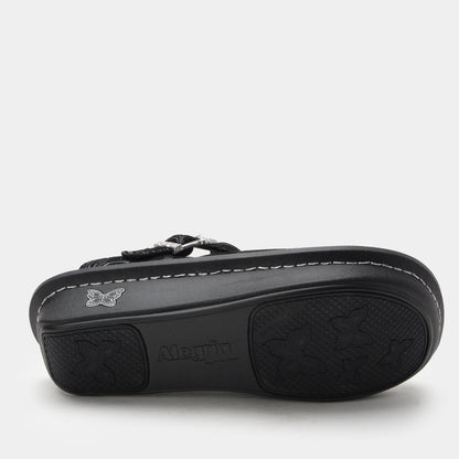 Alegria Classic Swirling Black Shoe