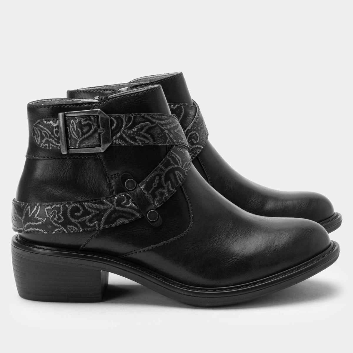 Alegria Millie Embroider Me Black Boot