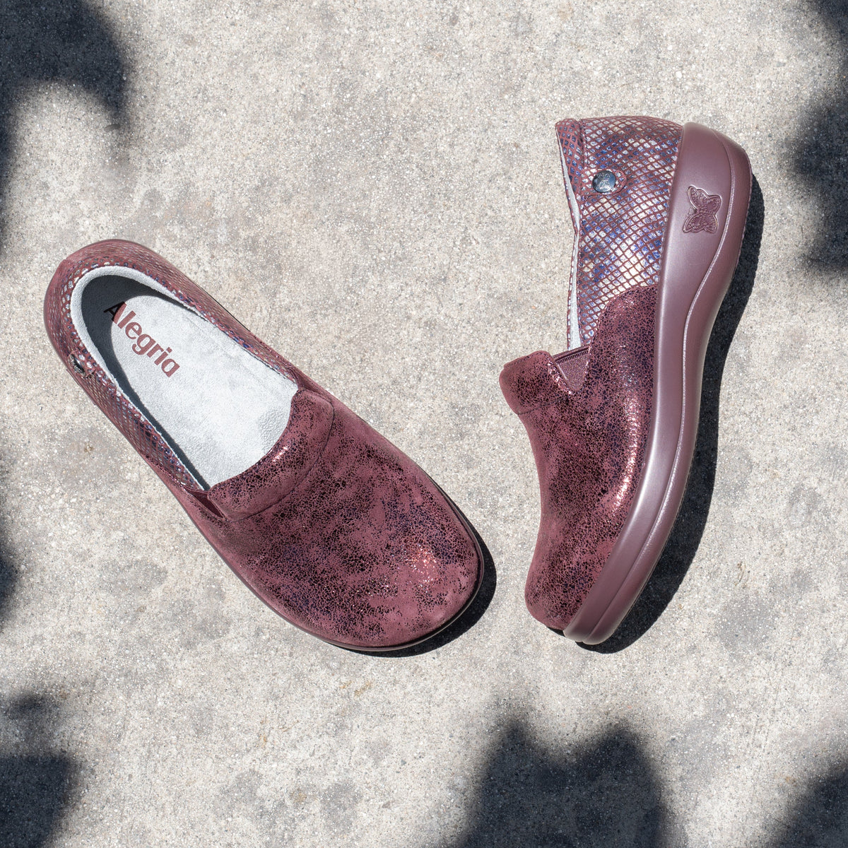 Alegria Keli Glimmer Burgundy Shoe