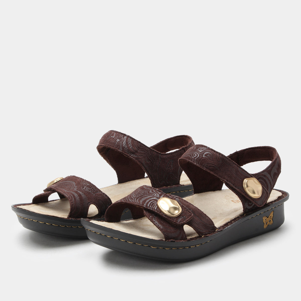 Alegria Vienna Swirling Brown Sandal