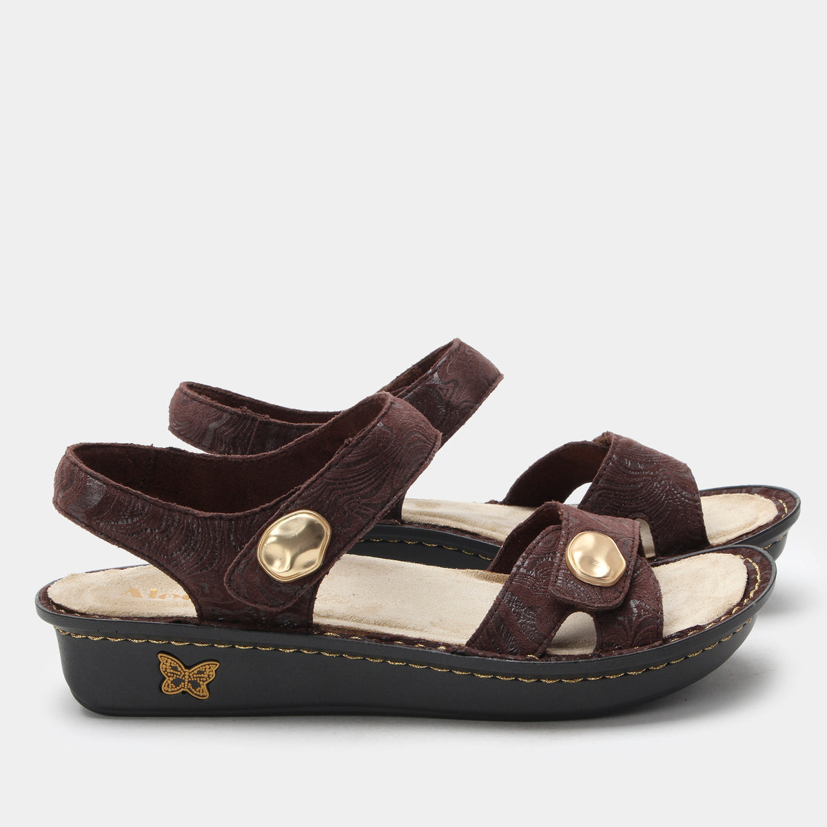 Alegria Vienna Swirling Brown Sandal