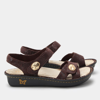 Alegria Vienna Swirling Brown Sandal