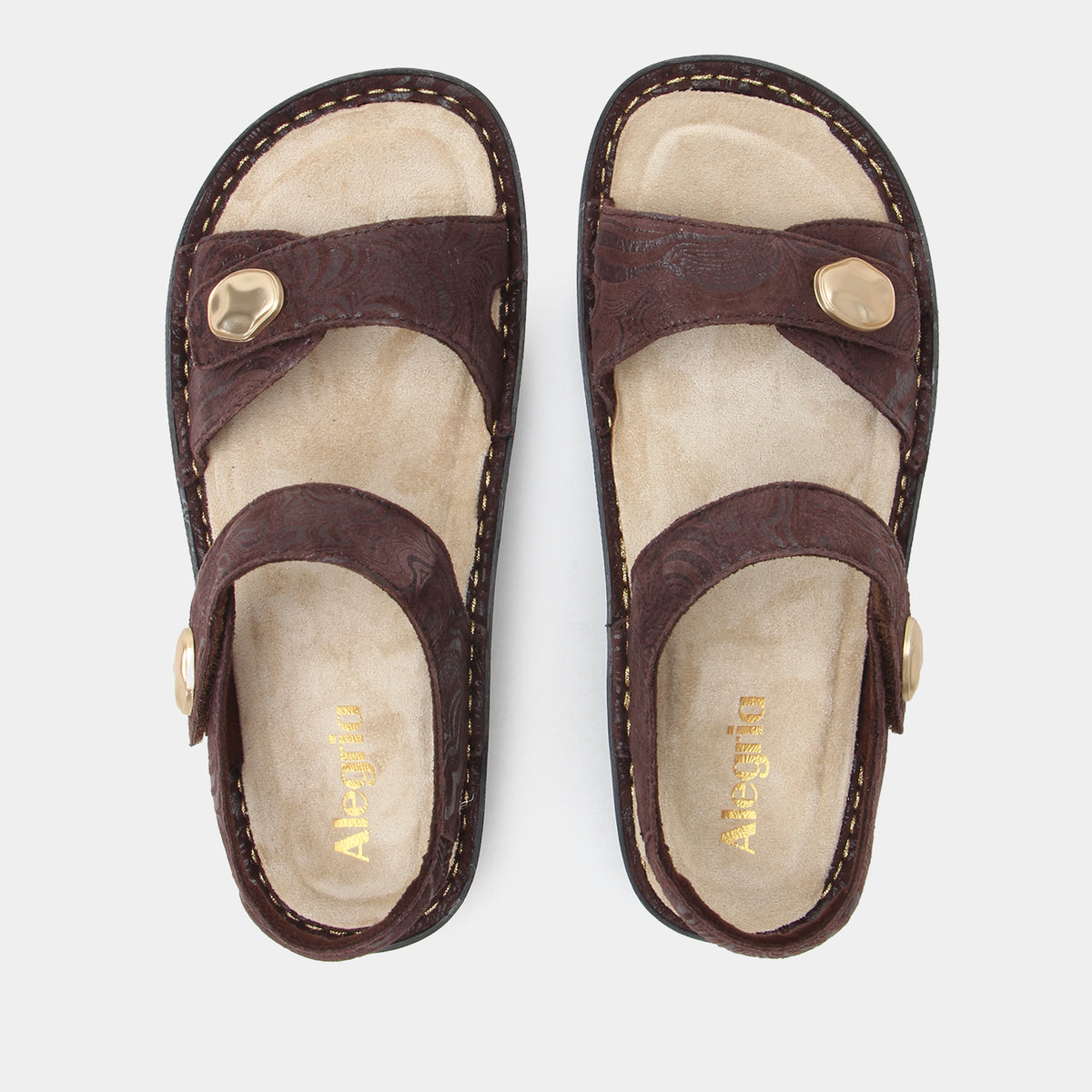 Alegria Vienna Swirling Brown Sandal