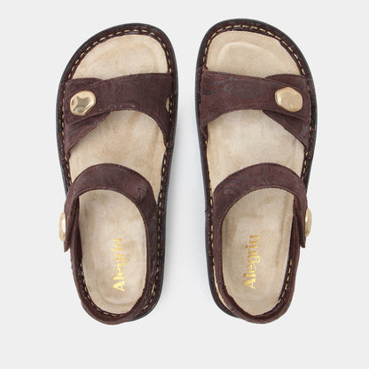 Alegria Vienna Swirling Brown Sandal