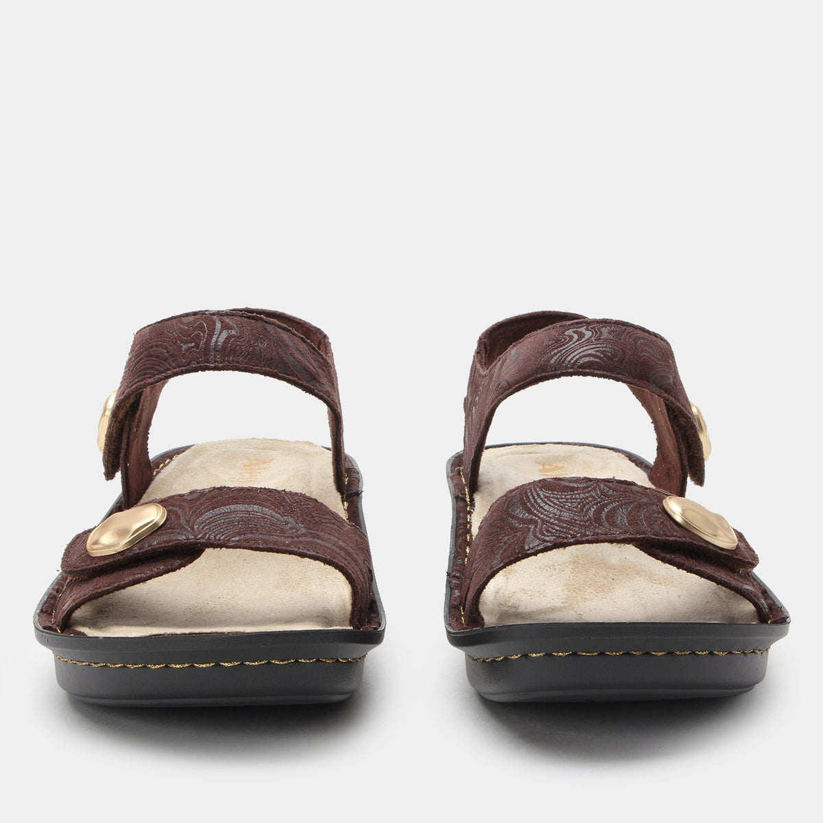 Alegria Vienna Swirling Brown Sandal