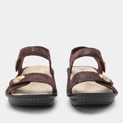 Alegria Vienna Swirling Brown Sandal
