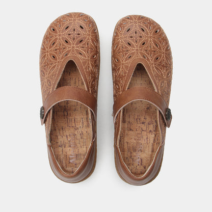 Alegria Opheliah Worn Cognac Breeze Shoe