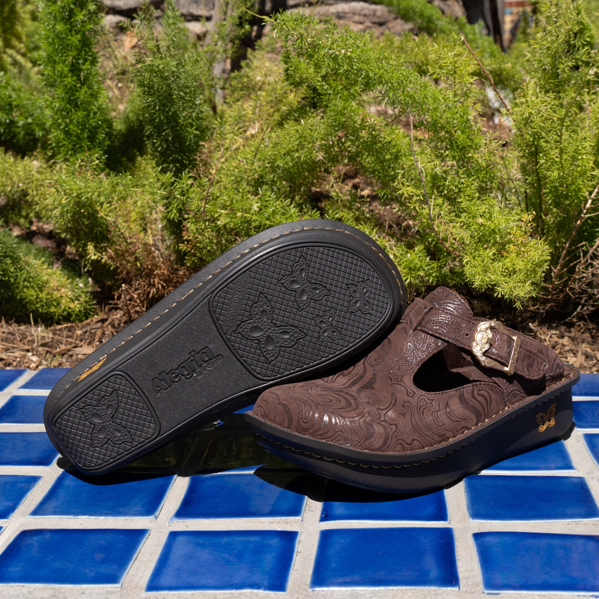 Alegria Classic Swirling Brown Shoe