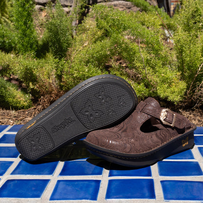 Alegria Classic Swirling Brown Shoe