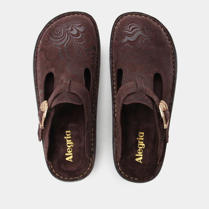 Alegria Classic Swirling Brown Shoe