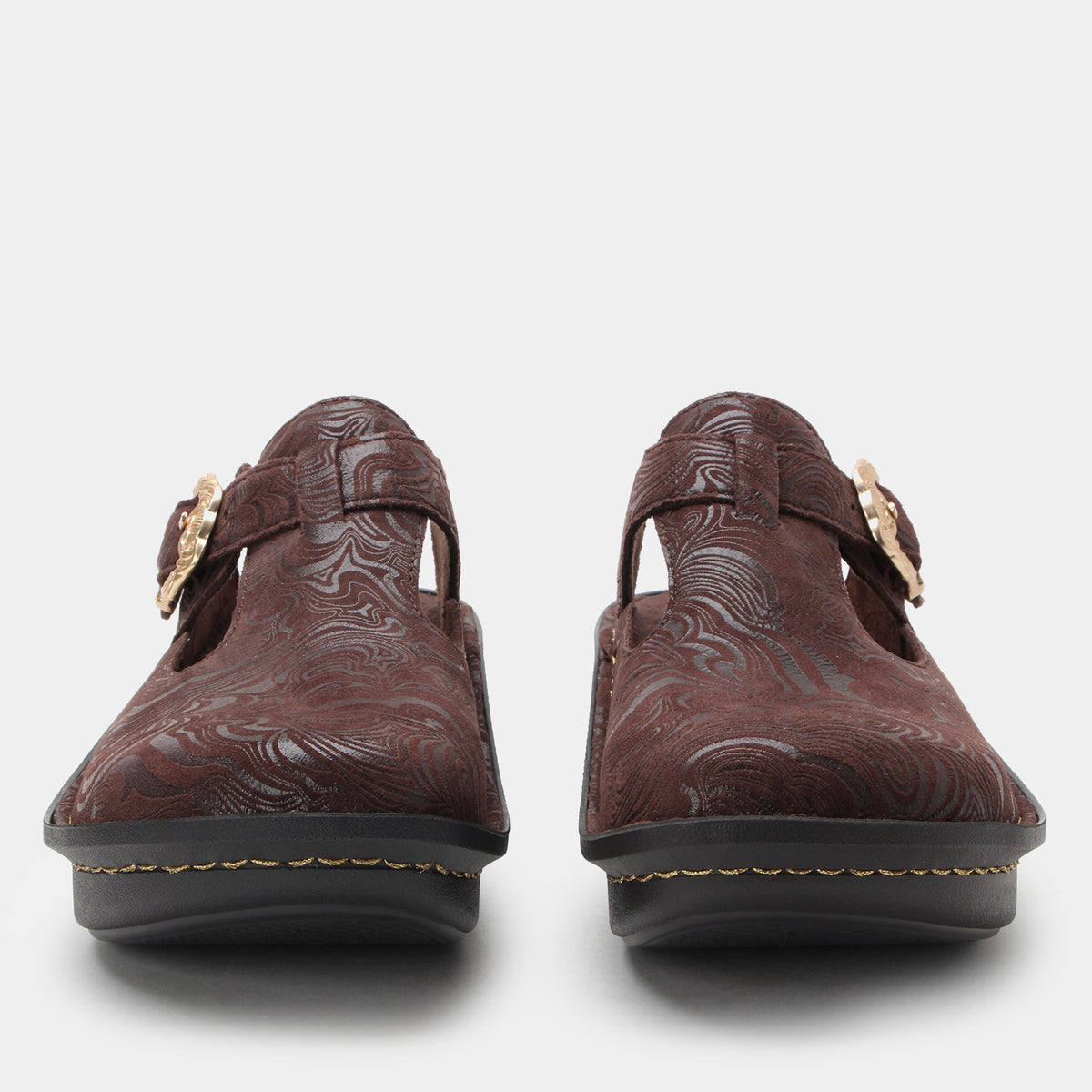 Alegria Classic Swirling Brown Shoe