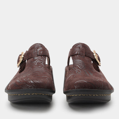 Alegria Classic Swirling Brown Shoe