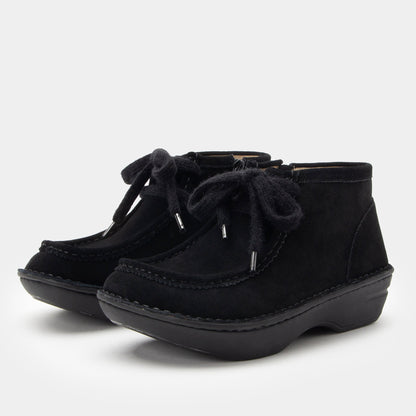 Alegria Fae Black Suede Boot