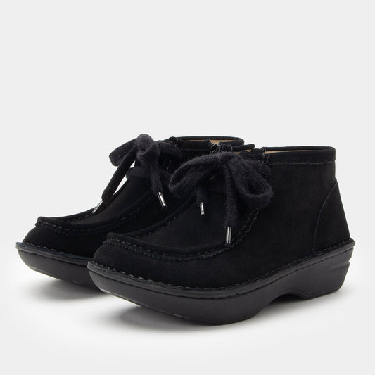 Alegria Fae Black Suede Boot