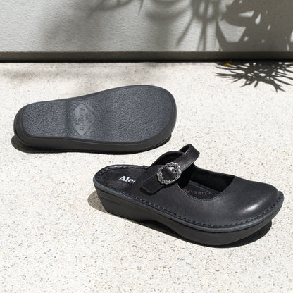 Alegria Fabel Washed Black Shoe