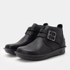 washed black boot