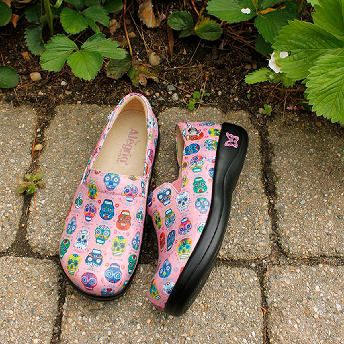 Alegria Keli Sugar Skulls Pink Professional shoe