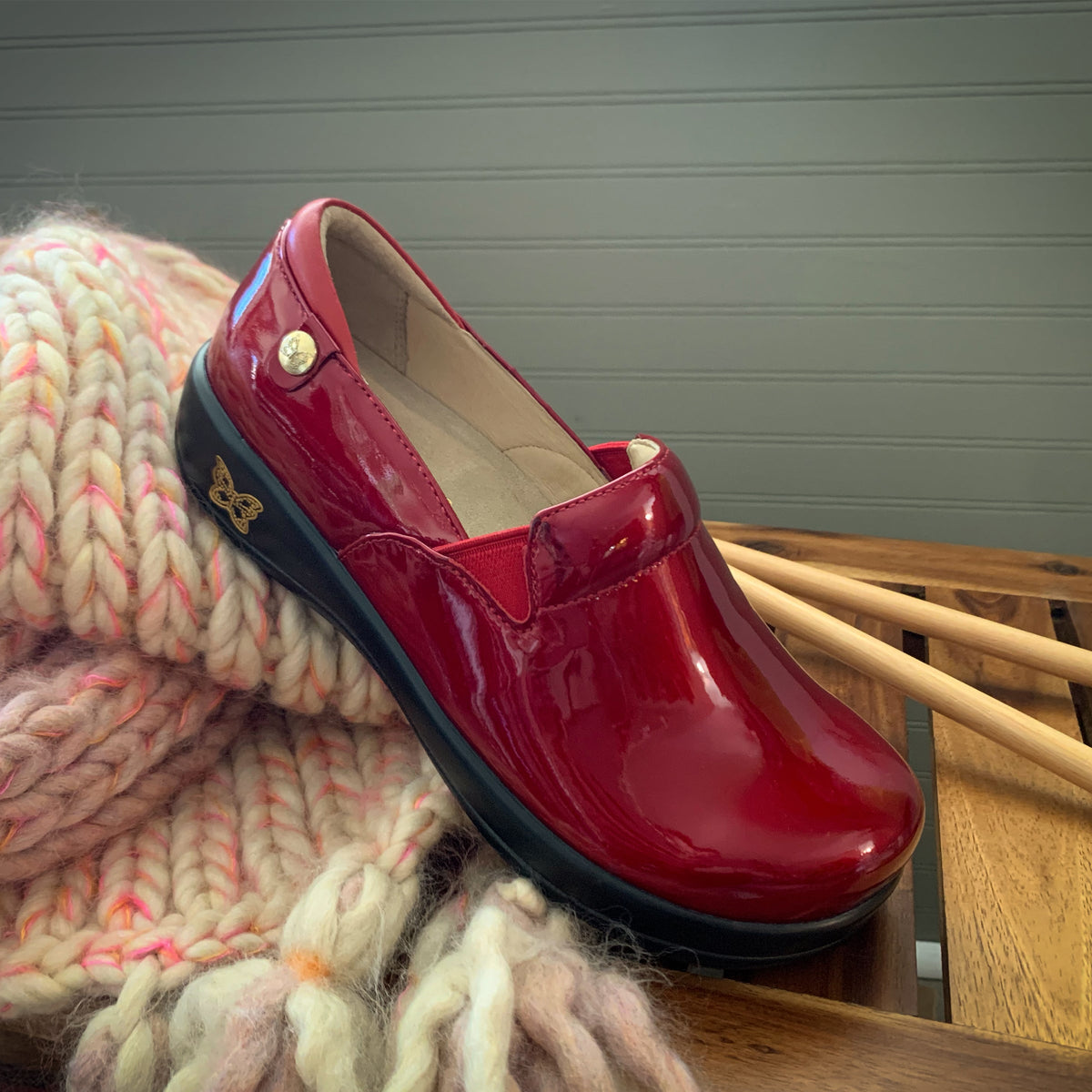 Alegria Keli Cherry Bomb Patent Shoe