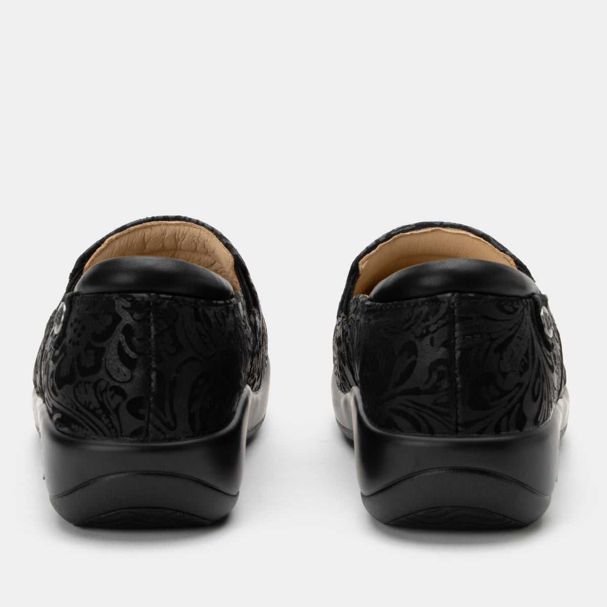 Alegria Keli Black Embossed Paisley Shoe