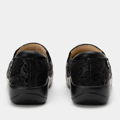 Alegria Keli Black Embossed Paisley Shoe
