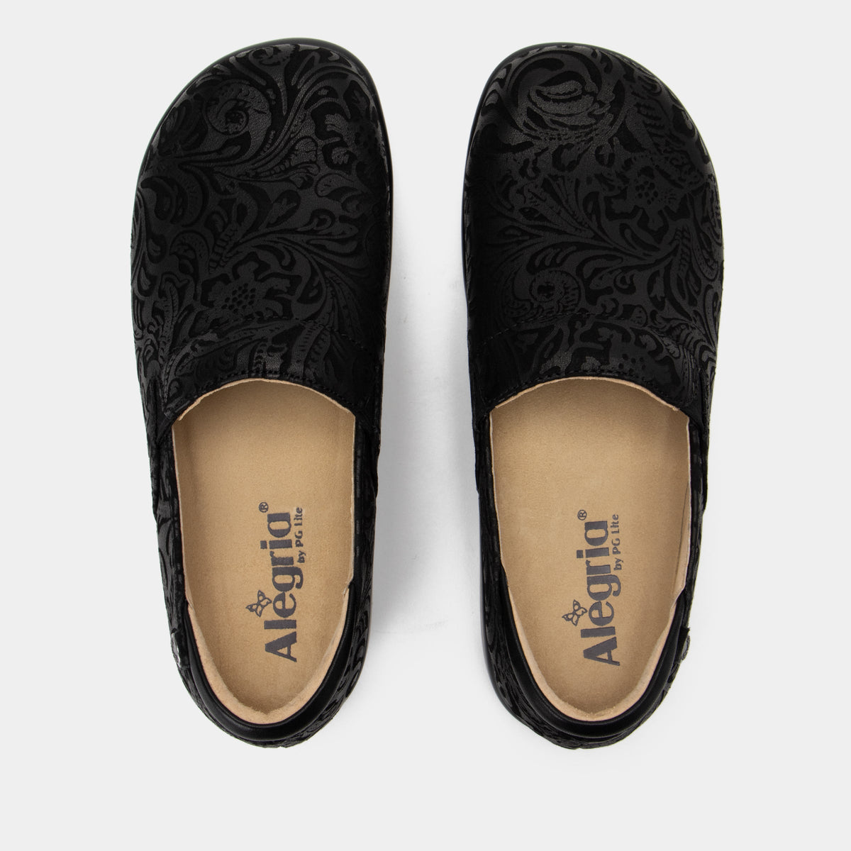 Alegria Keli Black Embossed Paisley Shoe