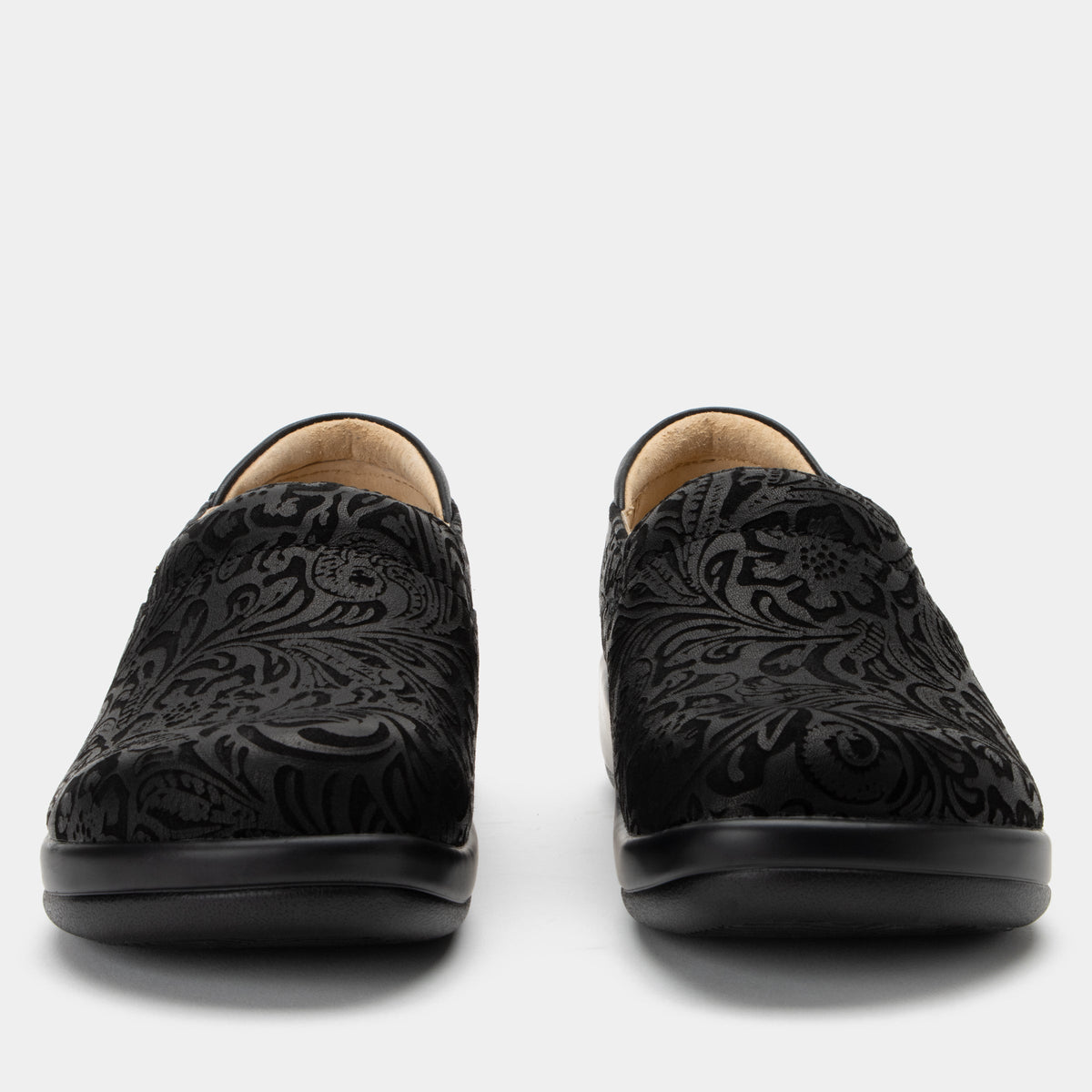 Alegria Keli Black Embossed Paisley Shoe