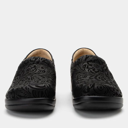Alegria Keli Black Embossed Paisley Shoe