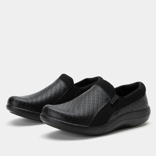 Alegria Duette Black Woven Professional Shoe
