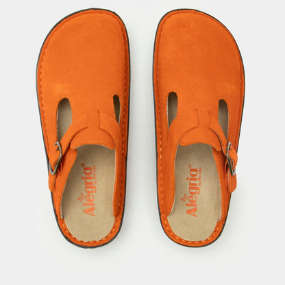 Alegria Classic Orange You Glad Suede Shoe
