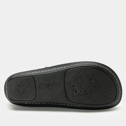 Alegria Paloma Black Embossed Rose Mary Jane