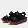 crackle black sandal