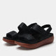 crackle black sandal