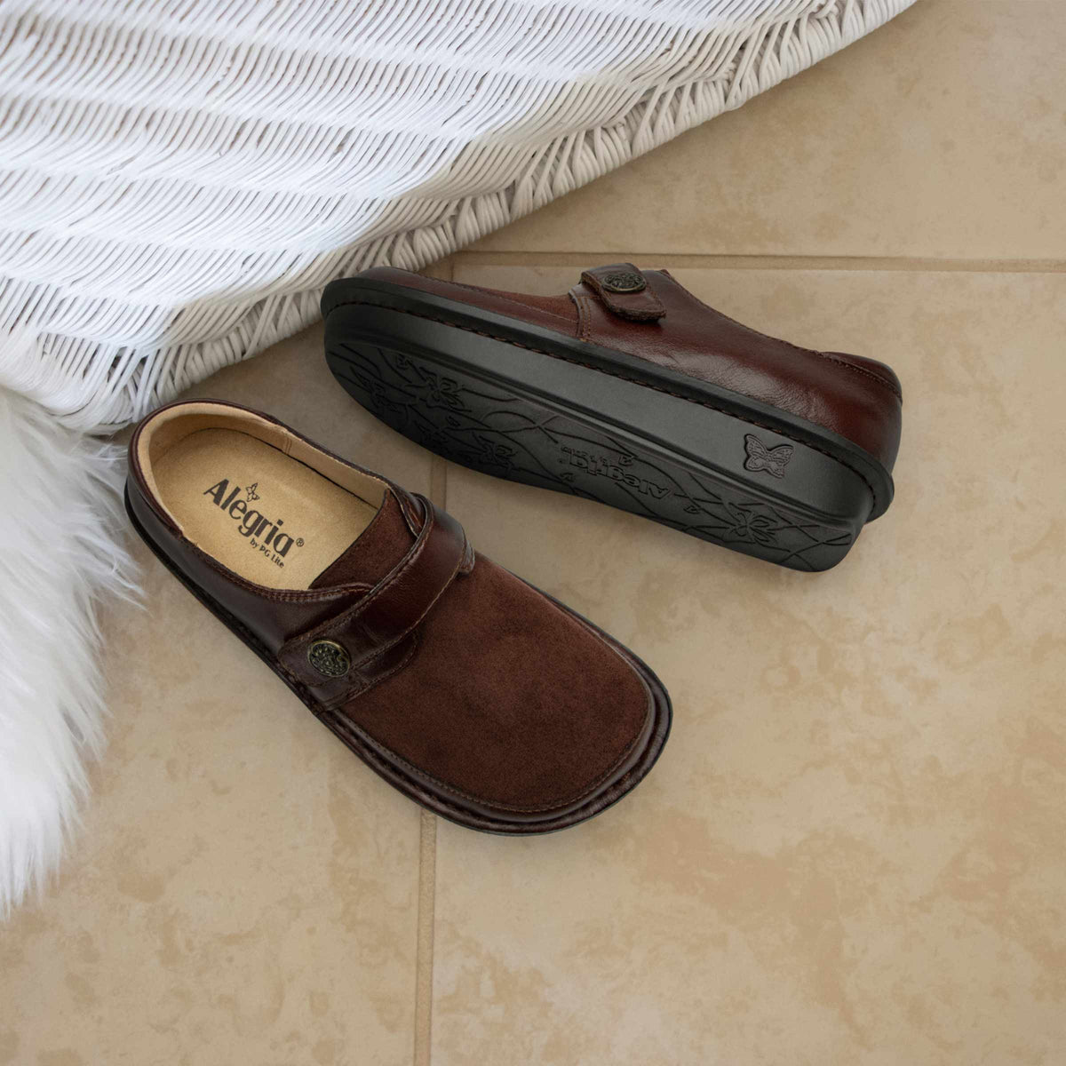 Alegria Brenna Choco Luster Shoe